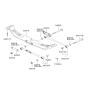 Diagram for Hyundai Tiburon Axle Beam Mount - 55215-2D000