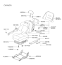 Diagram for 2004 Hyundai Tiburon Seat Cover - 88491-2C100-LK