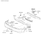 Diagram for 2003 Hyundai Tiburon Bumper - 86610-2C011