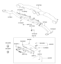Diagram for 2006 Hyundai Tiburon Glove Box - 84501-2C510-LK