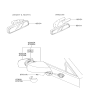 Diagram for Hyundai Tiburon Car Mirror - 87620-2C710