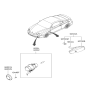 Diagram for 2005 Hyundai Tiburon Side Marker Light - 92303-25500