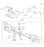 Diagram for 2002 Hyundai Tiburon Power Steering Reservoir - 57150-2C000