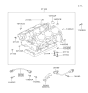 Diagram for 2005 Hyundai Elantra Knock Sensor - 39250-26600