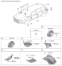 Diagram for 2021 Hyundai Santa Fe Car Speakers - 96330-S1000