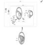 Diagram for 2020 Hyundai Santa Fe Steering Wheel - 56100-S1150-NNB