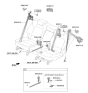 Diagram for Hyundai Santa Fe Seat Belt - 89820-S2000-NNB