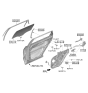 Diagram for Hyundai Santa Fe Window Run - 83540-S1000