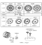 Diagram for 1992 Hyundai Elantra Wheel Cover - 52960-28800