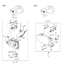 Diagram for 1992 Hyundai Elantra Light Socket - 92160-28050