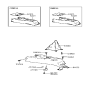 Diagram for 1995 Hyundai Elantra Cup Holder - 84620-28120
