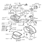 Diagram for 1992 Hyundai Elantra Motor And Transmission Mount - 45210-36561