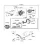 Diagram for 1995 Hyundai Elantra Alternator - 37300-33013