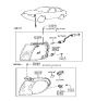 Diagram for 1992 Hyundai Elantra Light Socket - 92390-28050
