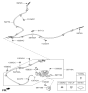 Diagram for Hyundai Azera Parking Brake Cable - 59770-3V000