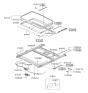 Diagram for 2011 Hyundai Veracruz Sunroof - 81610-3J000
