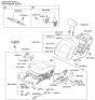 Diagram for 2008 Hyundai Veracruz Seat Cushion - 88105-3J000-WKJ
