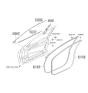 Diagram for 2012 Hyundai Veracruz Door Seal - 82110-3J000-CH