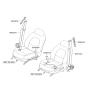 Diagram for 2011 Hyundai Veracruz Seat Belt - 88870-3J501-6T
