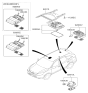Diagram for 2008 Hyundai Veracruz Dome Light - 92850-3J100-6T