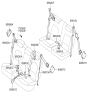 Diagram for 2011 Hyundai Veracruz Seat Belt - 89810-3J510-6T