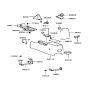 Diagram for 2000 Hyundai Sonata Armrest - 84660-38400-BZ