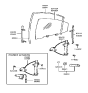 Diagram for 2005 Hyundai Sonata Window Run - 83530-38000