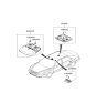 Diagram for 2007 Hyundai Sonata Dome Light - 92850-3K000-QD