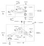 Diagram for 2005 Hyundai Sonata Control Arm - 54410-3K000