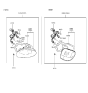 Diagram for Hyundai Tiburon Light Socket - 92430-27500