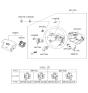 Diagram for 2006 Hyundai Azera Steering Wheel - 56110-3L972-WK
