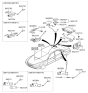 Diagram for 2010 Hyundai Azera Antenna - 96250-3L100-YDG