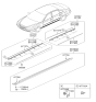 Diagram for Hyundai Azera Door Moldings - 87721-3L020