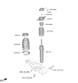 Diagram for 2024 Hyundai Genesis Electrified GV70 Shock Absorber - 55307-DS250