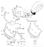 Diagram for 2014 Hyundai Santa Fe Parking Assist Distance Sensor - 95720-B8001