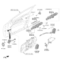 Diagram for Hyundai Ioniq 9 Door Striker - 81450-A4000