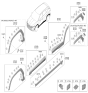 Diagram for 2024 Hyundai Tucson Door Moldings - 87732-CW000-CA