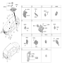 Diagram for 2025 Hyundai Tucson Parking Assist Distance Sensor - 99150-N9510