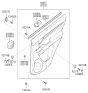 Diagram for 2010 Hyundai Santa Fe Power Window Switch - 93580-2B500-BS
