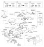 Diagram for 2009 Hyundai Santa Fe Armrest - 84660-0W150-HZ