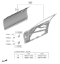 Diagram for 2024 Hyundai Genesis G80 Door Hinge - 76920-T1000