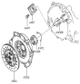Diagram for 1989 Hyundai Sonata Clutch Disc - 41100-37010