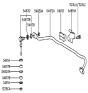 Diagram for 1992 Hyundai Sonata Sway Bar Bracket - 54815-36002