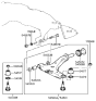 Diagram for 1990 Hyundai Sonata Control Arm - 54501-33020