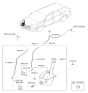 Diagram for 2017 Hyundai Santa Fe Washer Reservoir - 98620-B8000