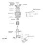 Diagram for Hyundai Santa Fe Shock Absorber - 54661-B8700