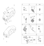 Diagram for Hyundai Sonata Parking Assist Distance Sensor - 99140-L1030