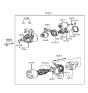 Diagram for 1995 Hyundai Sonata Starter Motor - 36100-35510