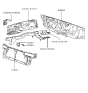 Diagram for 1998 Hyundai Sonata Radiator Support - 64100-34510