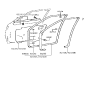Diagram for 1994 Hyundai Sonata Door Seal - 82130-34002